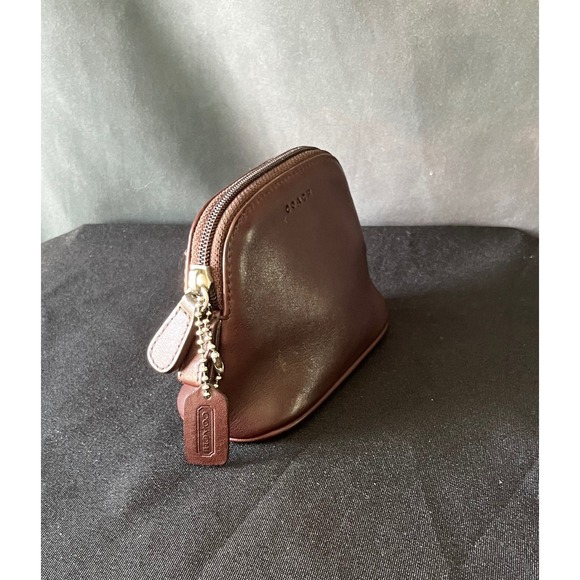 Coach Legacy Mahogany Brown Leather Cosmetic Coin Purse Vintage 90's-2000's - Picture 2 of 10